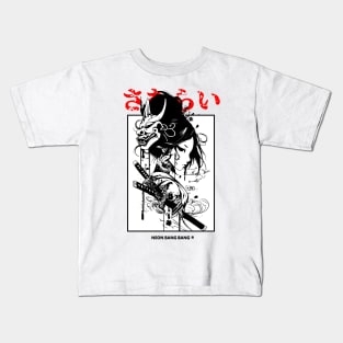 Cyberpunk Geisha Girl Samurai Warrior Anime Streetwear Kids T-Shirt